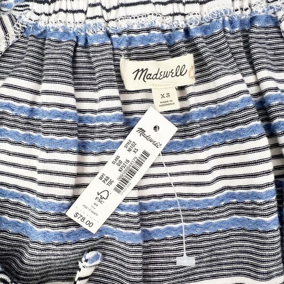 Madewell Jacquard Keyhole Striped Crop Top XS - Picture 8 of 9